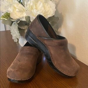 Dansko Brown Leather Clogs
